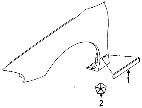 Exterior Trim - Fender for 1997 Dodge Avenger #0
