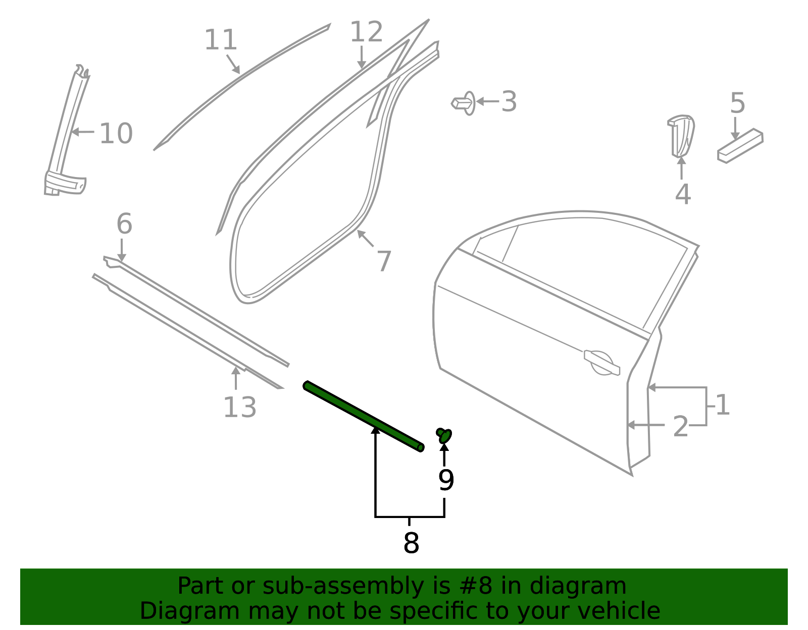 76922-JB10A - Door Seal 2008-2013 Nissan Altima | Official Nissan Parts ...