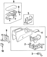 83410SV4A11ZE - Body: Console Body for Honda: Accord Image