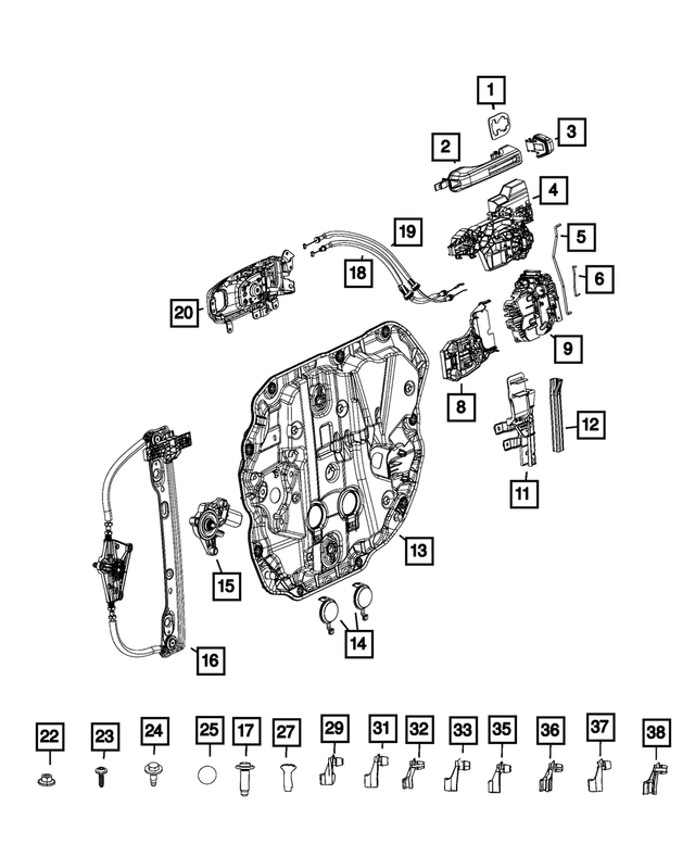 « 6ZA12PGGAC – Doors, Door Mirrors and Related Parts : Extérieure De Porte Poignee, Côté Droit pour Mopar Image »