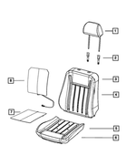 1UZ54DX9AA - Interior Trim: Front Headrest, Right Or Left for Dodge: Charger Image