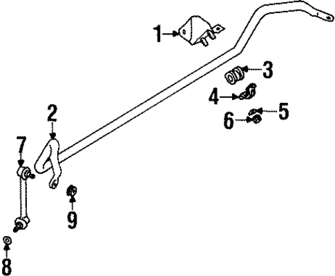 Stabilizer Bar & Components for 1999 Isuzu VehiCROSS #0