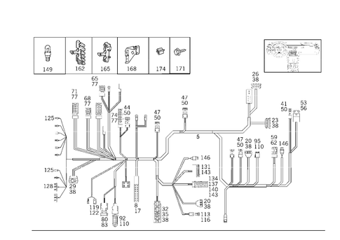 Cockpit Cable Harness for 1998 Mercedes-Benz E430 #2