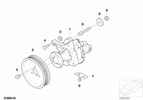 Power Steering Pump for 1992 BMW 740i #1