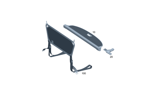 Twin Roller Blinds/Load Compartment Cover for 2018 Mercedes-Benz GLC350e #0