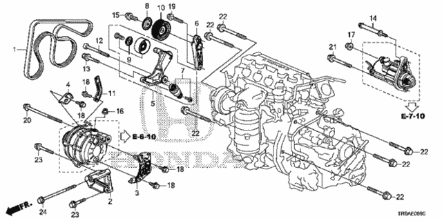 Alternator Bracket  - Tensioner (1.8L) for 2013 Honda Civic #0