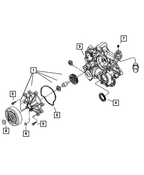 Water Pump and Related Parts for 2010 Dodge Nitro #0