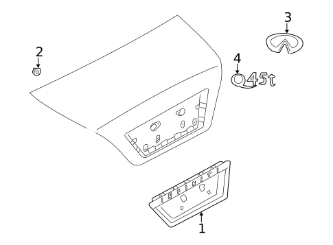 Exterior Trim - Trunk for 2003 INFINITI Q45 #0