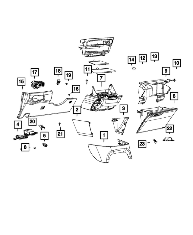 5SC94DX9AC - Interior Trim: Instrument Panel Brace Cover for Mopar Image image