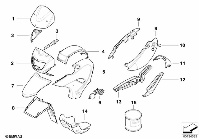 46618543041 - : Front Wheel Cover, Lower for BMW-Motorrad Image