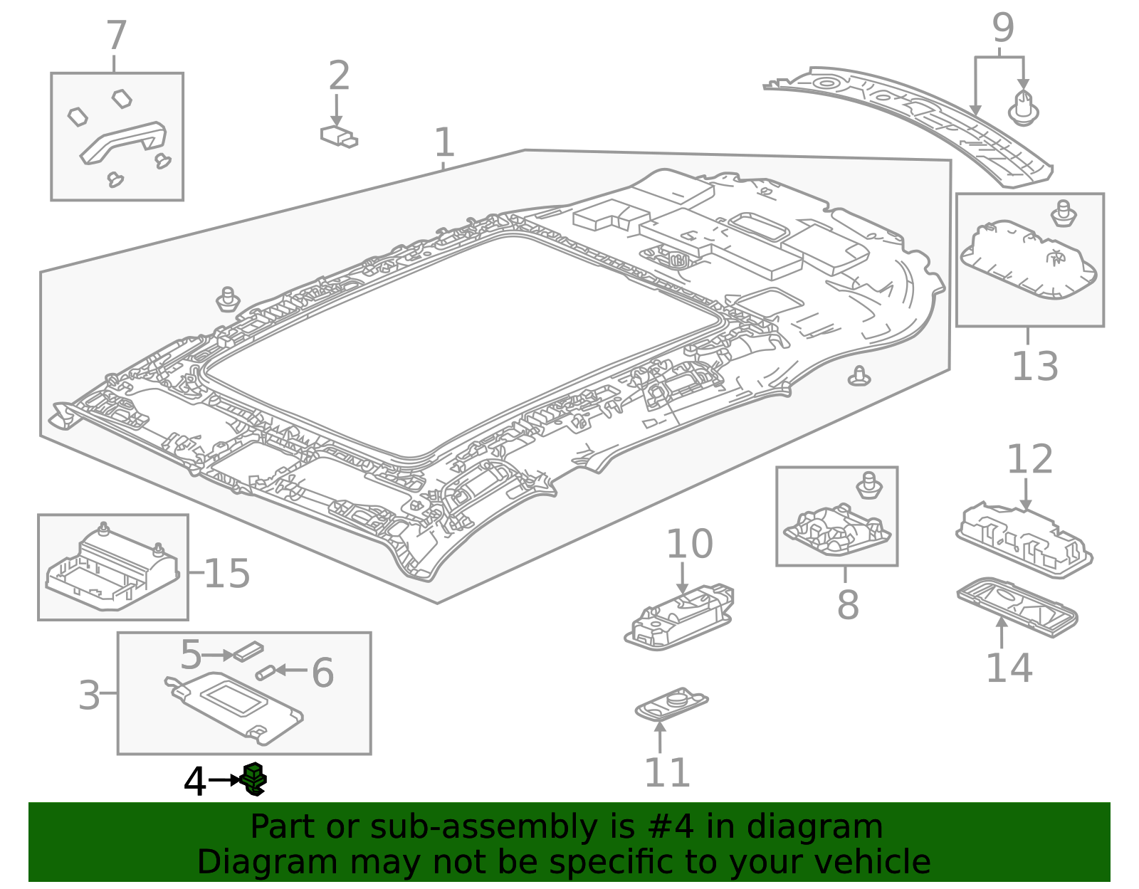 2022-2026 Acura MDX Sun Visor Holder 88217-TZA-003ZF | OEM Parts