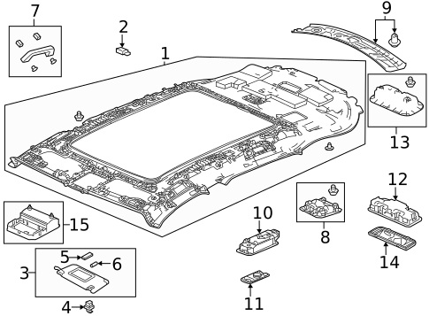 Interior Trim - Roof for 2023 Acura MDX #0