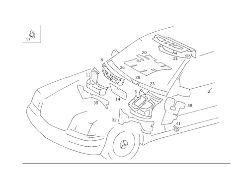 Insulation in Passenger and Luggae Compartment for 1984 Mercedes-Benz 500 SEC #0
