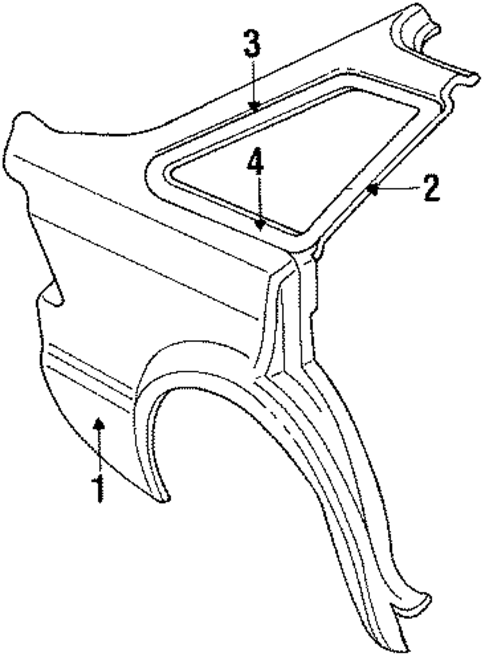 Exterior Trim - Quarter Panel for 1985 Mercury Lynx #2