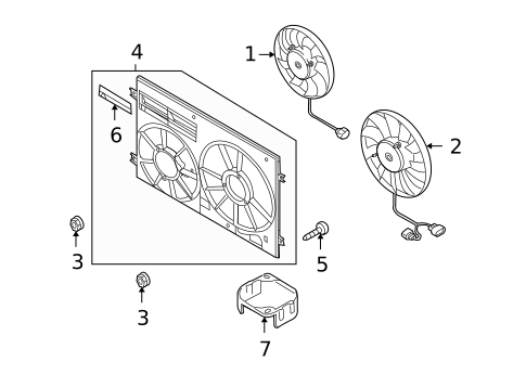 Cooling Fan for 2009 Audi TTS Quattro #0