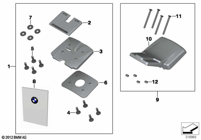 72607687735 - Navigation &amp; Communication: Countersunk Head Screw - M4X25 for BMW-Motorrad Image image