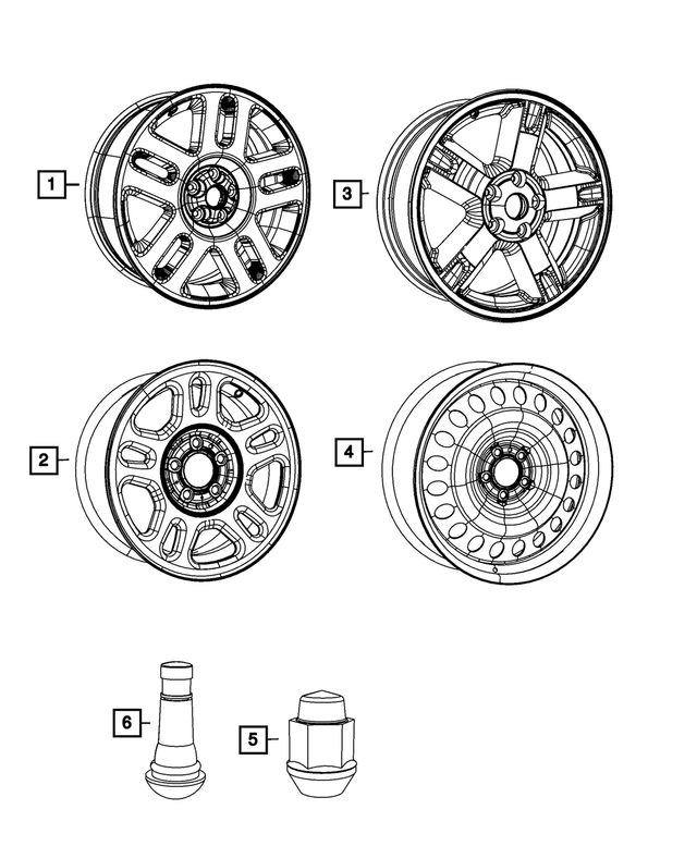 « 1BK47SZ0AE –  : Aluminium Roue pour Mopar Image »