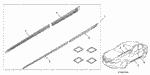 8F57TX620001 - Accessory Components: GARNISH ASSY., R. FR. for Acura Image