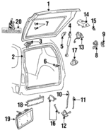 F4XY1240010D - Body: Lift Gate for Mercury: Villager Image