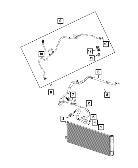 Air Conditioner and Heater Plumbing for 2015 Jeep Renegade #1