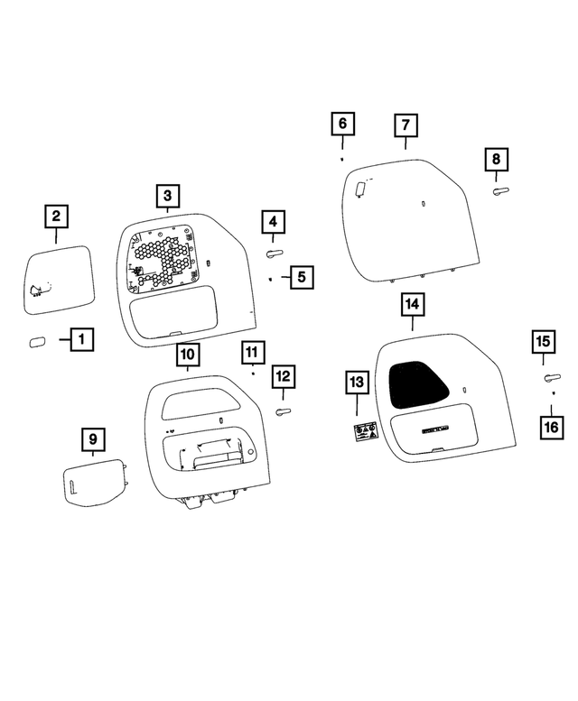 6YB54PD2AB - Interior Trim: Cargo Door Latch for Mopar Image image