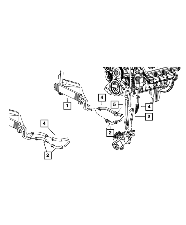 68031849AG - Steering: Power Steering Return Hose for Mopar Image