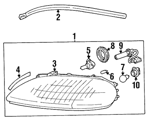 Headlamp Components for 1997 Lexus SC300 #0