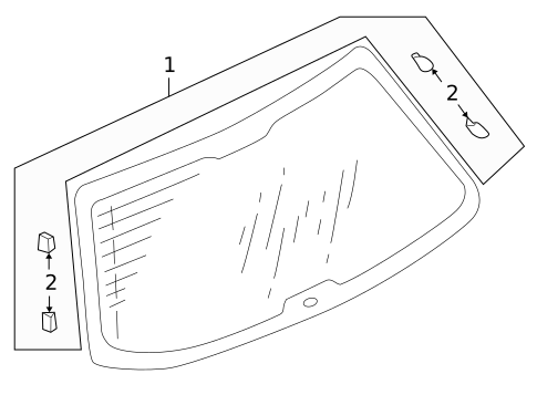 Glass - Lift Gate for 2001 Audi Allroad Quattro #0