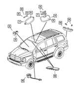 5134570AA - Electrical: Courtesy Lamp Lens, Right for Mopar Image