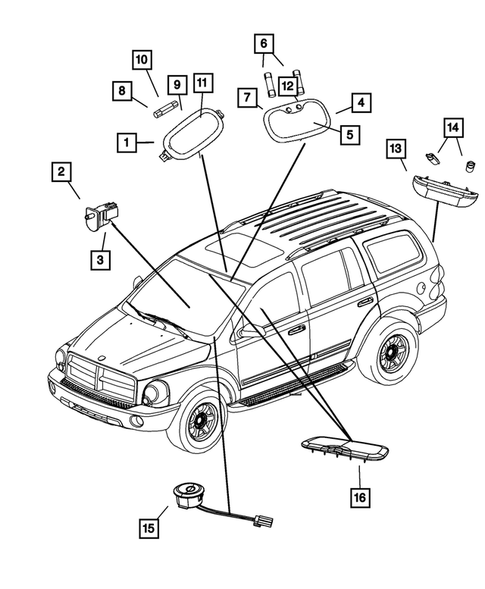 Lamps-Interior and Exterior for 2009 Dodge Durango #0