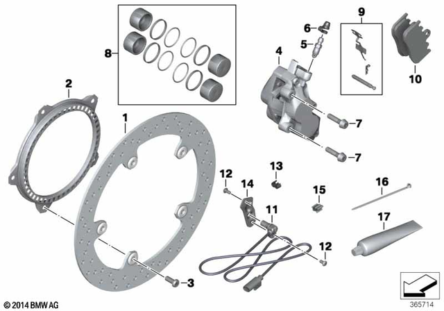 34117713156 - Brakes: Brake Rotor, Offset, Front - D=320-4.5mm for BMW-Motorrad Image image