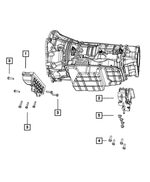 55398317AD - 545RFE; 5-Speed; Automatic Transmission: Transmission Mount Bracket for Mopar Image
