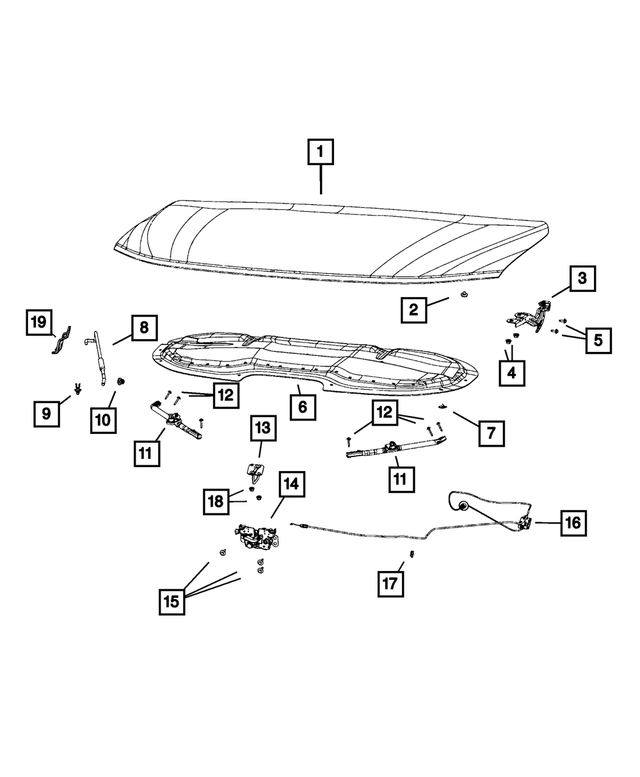 5253192 - Body Sheet Metal Except Doors: Hood Bumper for Mopar Image image