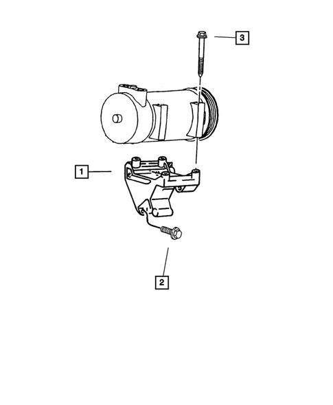Air Conditioning Compressor Mounting for 2002 Dodge Dakota #0
