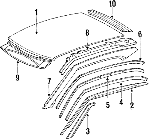 Roof & Components for 1988 Mercedes-Benz 300CE #0