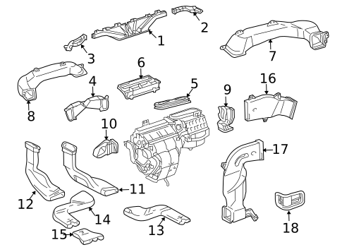 Ducts for 2007 Toyota Highlander #0