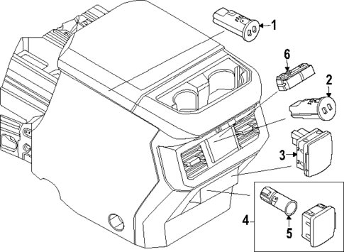 Front Console for 2023 Ford F-450 Super Duty #1