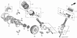 13010P8EA00 - Engine: PISTON SET (STD) for Acura Image