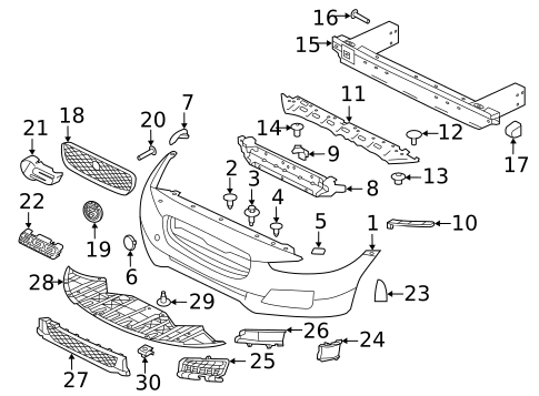 Bumper & Components - Front for 2019 Jaguar XE #0