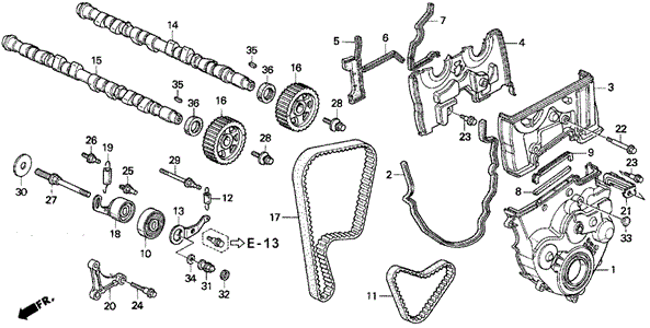 Camshaft - Timing Belt (2) for 1993 Honda Prelude #0