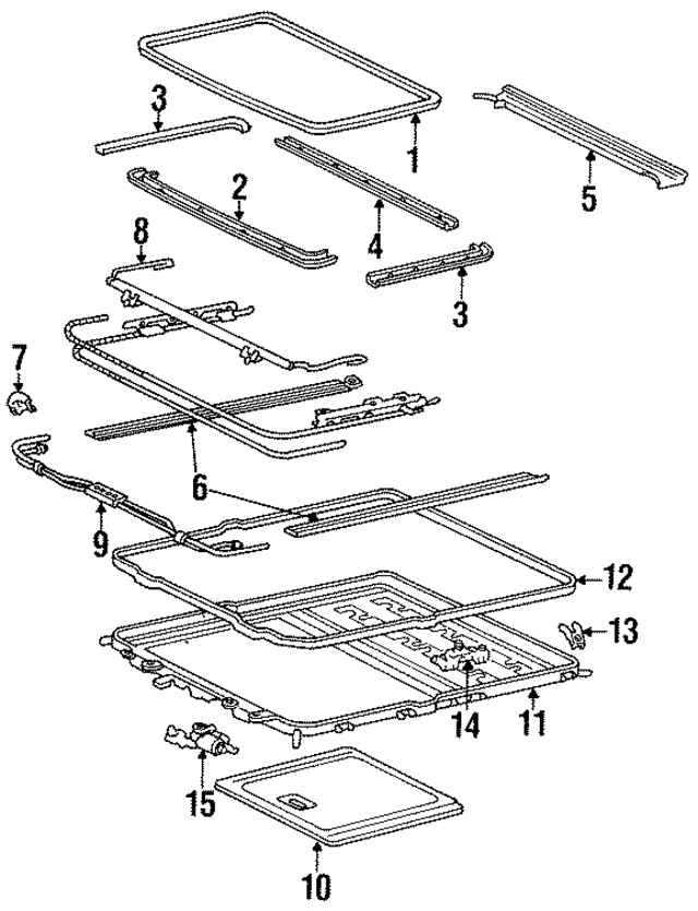 6320150091 - Body: Glass Assembly for Lexus Image