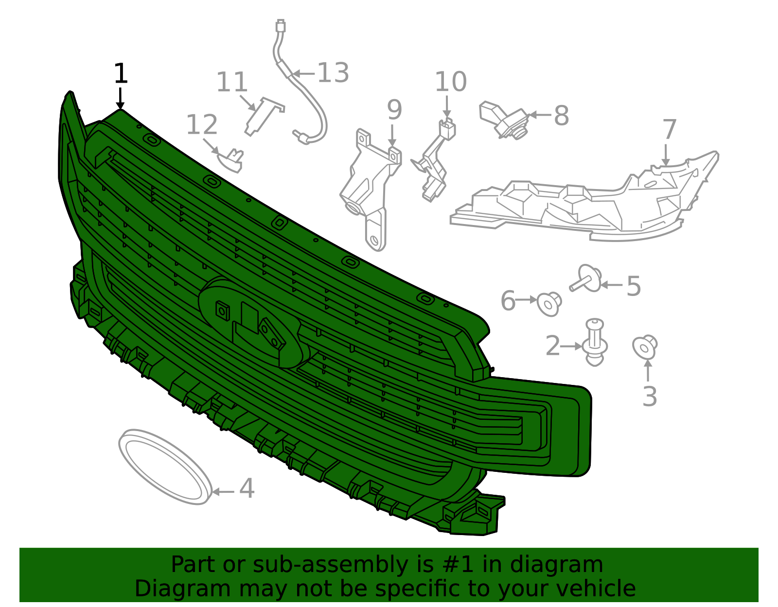 2018-2020 Ford F-150 Grille JL3Z-8200-RB | OEM Parts Online