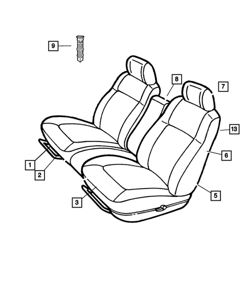 Front Seats and Attaching Parts for 2004 Dodge Intrepid #4