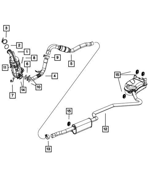 Exhaust System for 2013 Dodge Journey #2