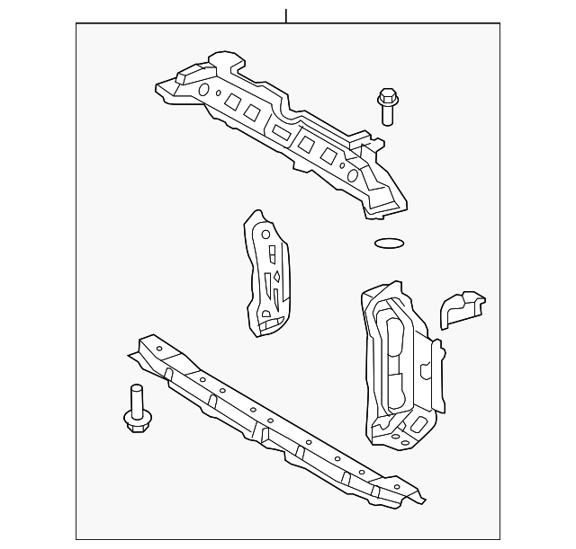 Right Radiator Support Side Panel For 2007-2012 Toyota Yaris Sedan - Direct Fit By Evan-Fischer