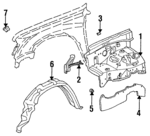 5370134090 - Body: Wheelhouse for Toyota Image image