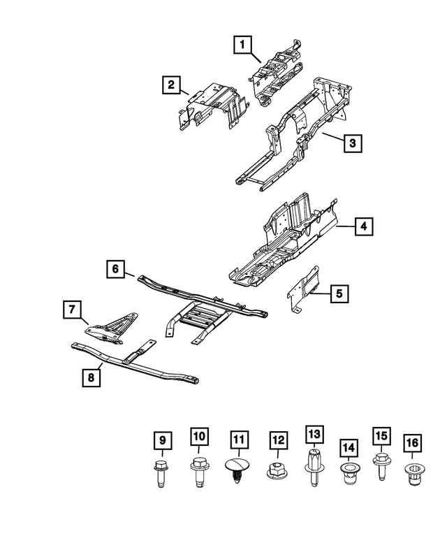 68604804AA - : Front Skid Plate for Mopar Image
