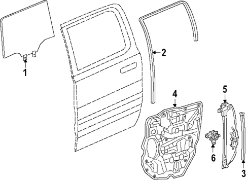 Glass - Rear Door for 2025 Ram 1500 #1