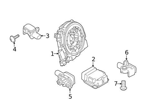 Air Bag Components for 2013 Porsche Cayenne #1