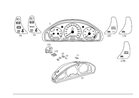 Instrument Cluster for 1999 Mercedes-Benz E430 #4